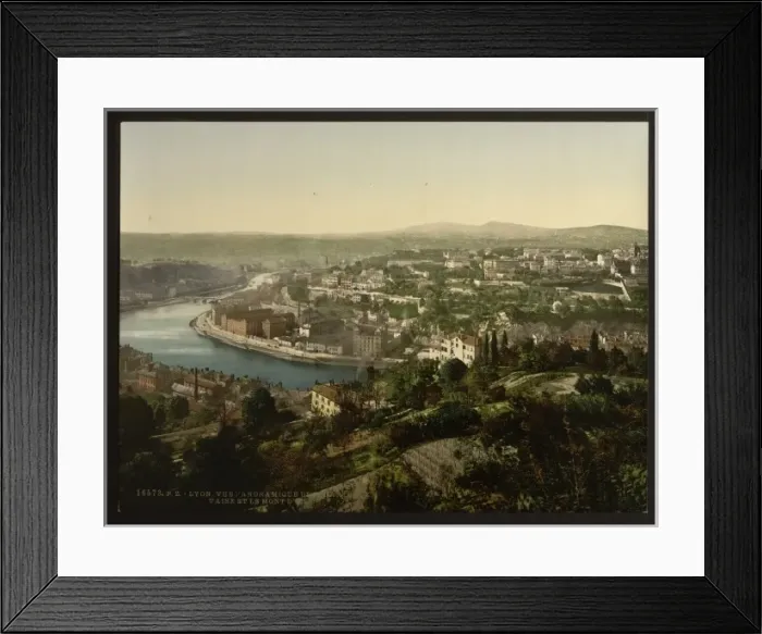 Framed Print : Panoramic view of monastery and Mont d Or, Lyons, France Framed Print : Panoramic view of monastery and Mont d Or, Lyons, France