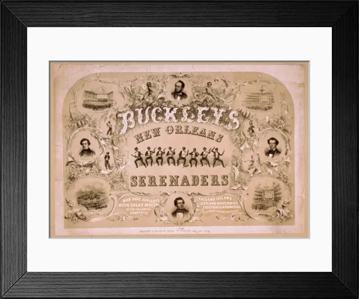 Framed Print : Buckleys New Orleans Serenaders who have appeared with grea Framed Print : Buckleys New Orleans Serenaders who have appeared with grea