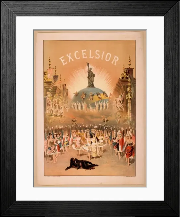 Framed Print : Excelsior. Date c1883 i.e. c1884 Framed Print : Excelsior. Date c1883 i.e. c1884