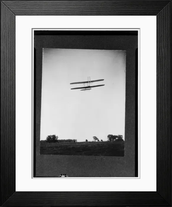 Framed Print : Rear view of flight 46, Orville shown flying at a high altit Framed Print : Rear view of flight 46, Orville shown flying at a high altit