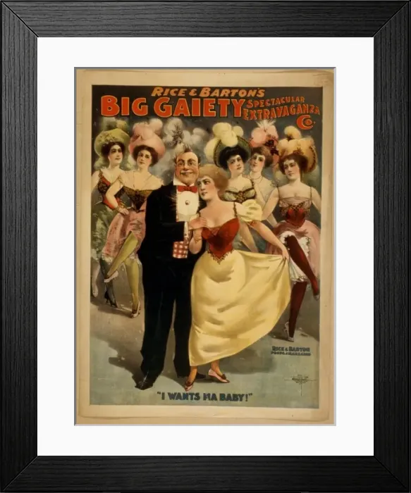Framed Print : Rice and Bartons Big Gaiety Spectacular Extravaganza Co Framed Print : Rice and Bartons Big Gaiety Spectacular Extravaganza Co