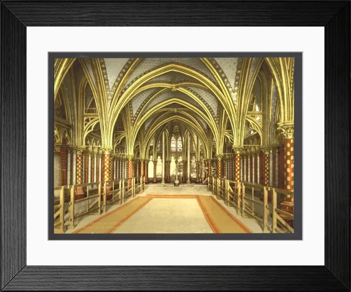 Framed Print : The Holy Chapel (i. e. Sainte-Chappelle), interior of lower Framed Print : The Holy Chapel (i. e. Sainte-Chappelle), interior of lower