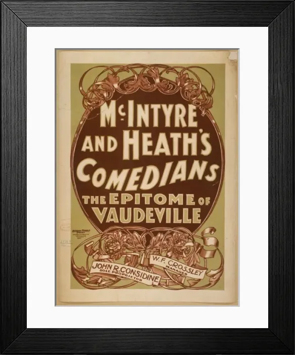 Framed Print : McIntyre and Heaths Comedians the epitome of vaudeville Framed Print : McIntyre and Heaths Comedians the epitome of vaudeville