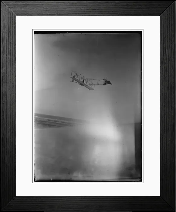 Framed Print : Left rear view of glider at a high altitude; Kitty Hawk, Nor Framed Print : Left rear view of glider at a high altitude; Kitty Hawk, Nor