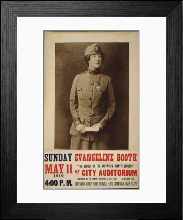 Framed Print : Evangeline Booth on The secret of the Salvation Armys succe Framed Print : Evangeline Booth on The secret of the Salvation Armys succe