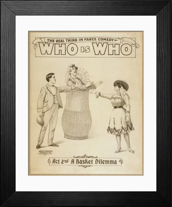 Framed Print : Who is who the real thing in farce comedy Framed Print : Who is who the real thing in farce comedy