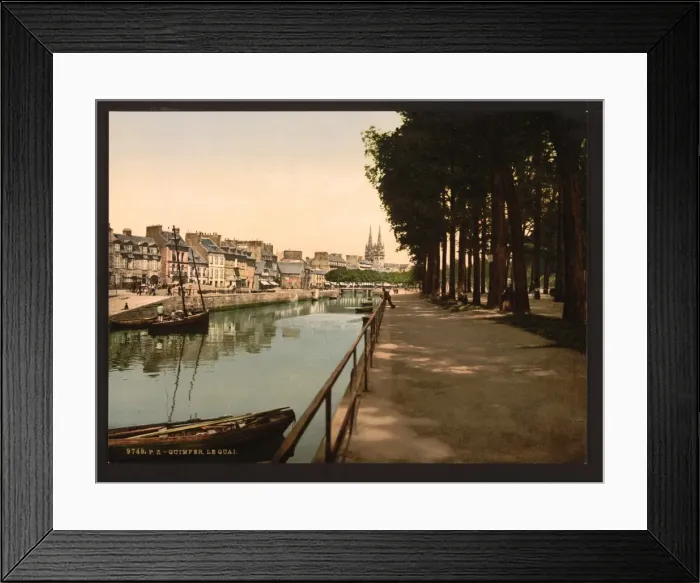 Framed Print : The quay, Quimper, France Framed Print : The quay, Quimper, France