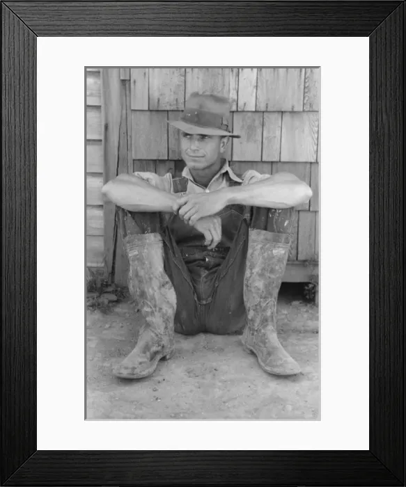 Framed Print : Farmer on Vale-Owyhee irrigation project. Malheur County, Or Framed Print : Farmer on Vale-Owyhee irrigation project. Malheur County, Or