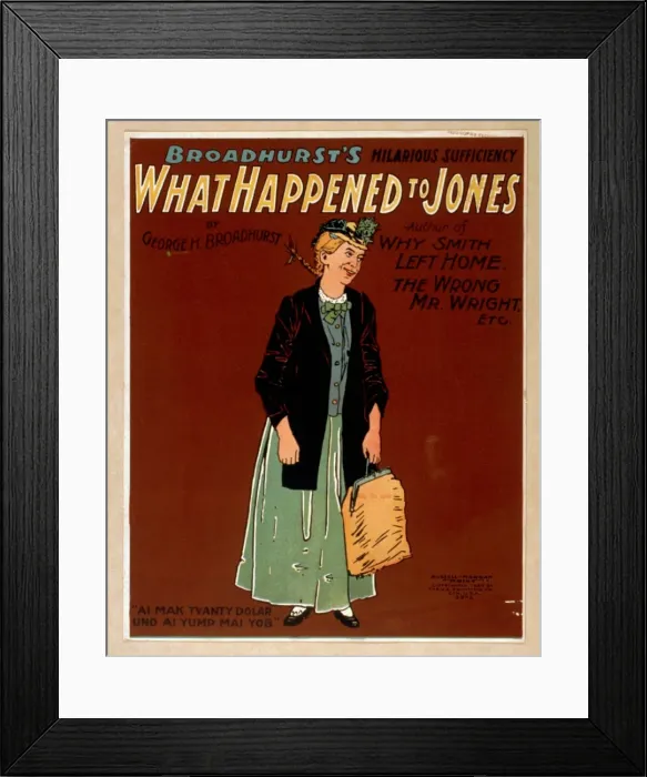 Framed Print : What happened to Jones Broadhursts hilarious sufficiency