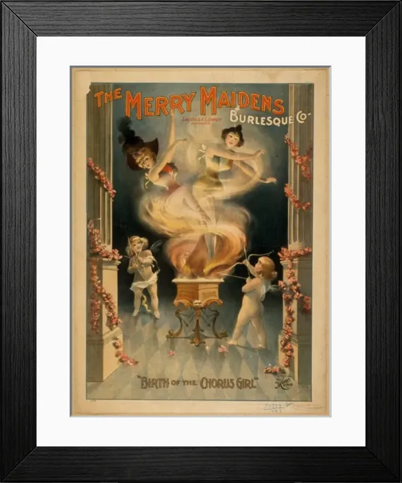 Framed Print : The Merry Maidens Burlesque Co Framed Print : The Merry Maidens Burlesque Co