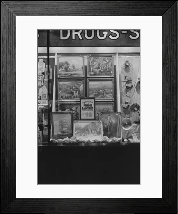 Framed Print : Drugstore window, Washington, D. C Framed Print : Drugstore window, Washington, D. C