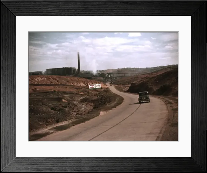 Framed Print : Copper mining and sulfuric acid plant, Copperhill, Tenn