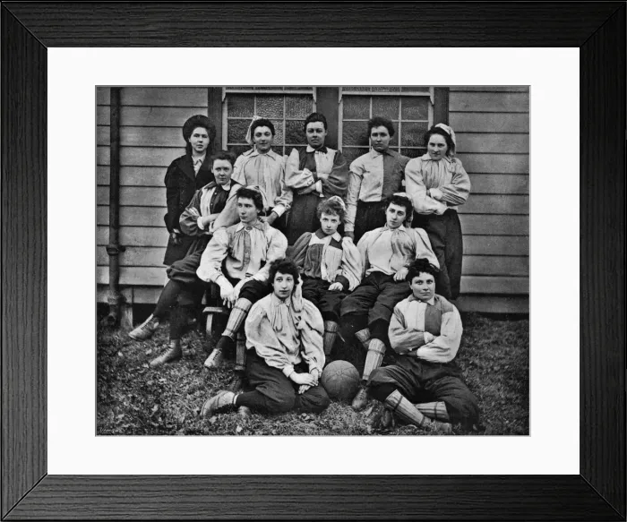 Framed Print : Ladies Football, 1895: the South Team Framed Print : Ladies Football, 1895: the South Team