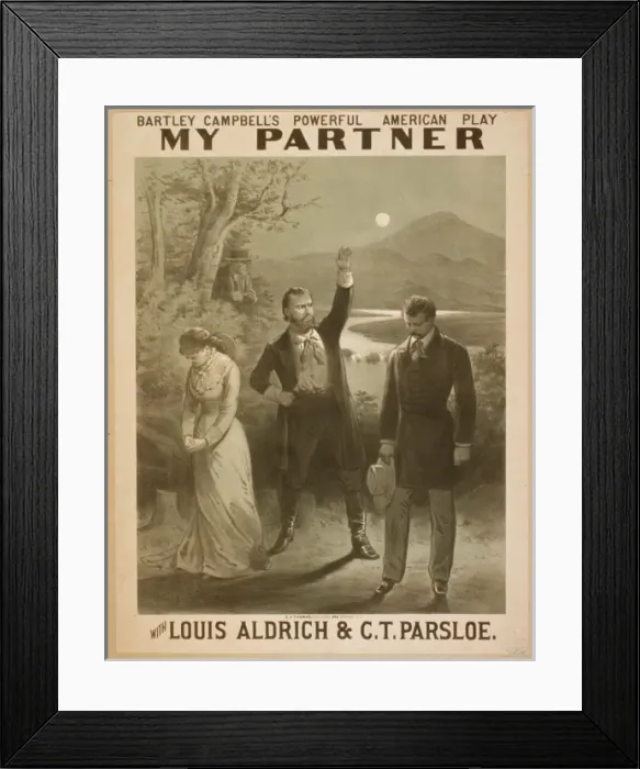 Framed Print : Bartley Campbells powerful American play, My partner with L Framed Print : Bartley Campbells powerful American play, My partner with L