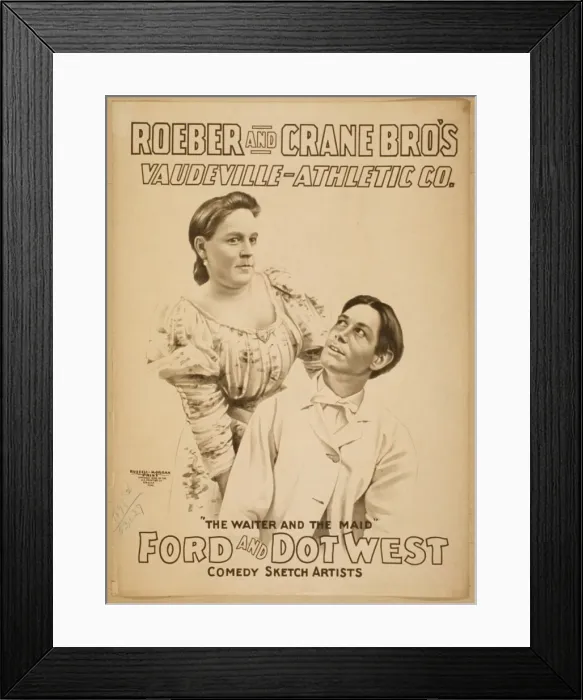 Framed Print : Roeber and Crane Bros Vaudeville-Athletic Co Framed Print : Roeber and Crane Bros Vaudeville-Athletic Co