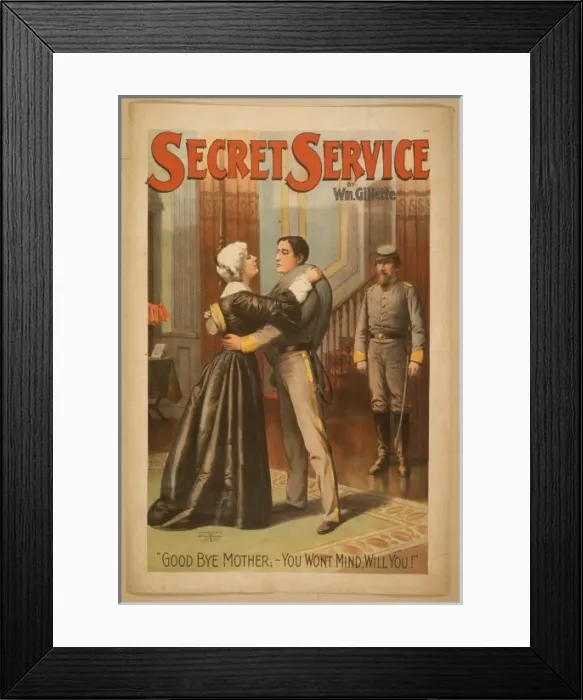 Framed Print : Secret service by Wm. Gillette Framed Print : Secret service by Wm. Gillette