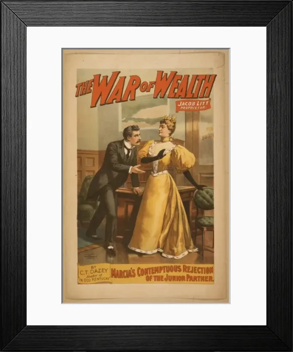 Framed Print : The war of wealth Framed Print : The war of wealth