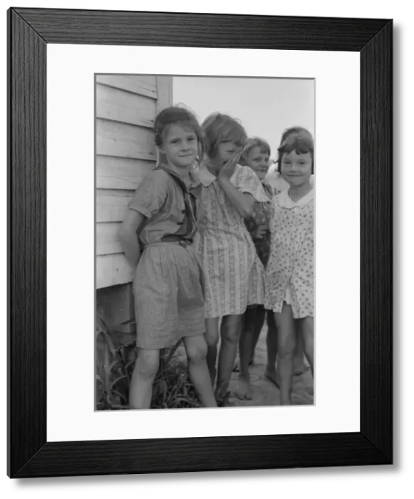 Framed Print : Daughter of farmers near La Forge Project, Missouri. Southea Framed Print : Daughter of farmers near La Forge Project, Missouri. Southea