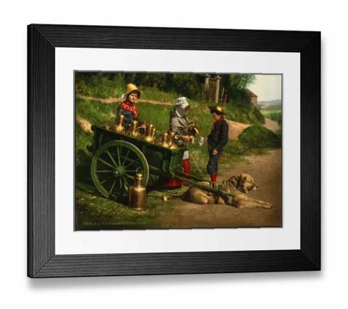 Framed Print : Milksellers, Brussels, Belgium Framed Print : Milksellers, Brussels, Belgium