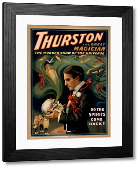 Framed Print : Thurston the great magician the wonder show of the universe Framed Print : Thurston the great magician the wonder show of the universe