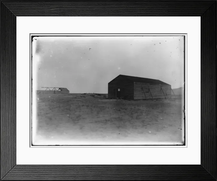 Framed Print : View of the camp building at Kitty Hawk from the northwest Framed Print : View of the camp building at Kitty Hawk from the northwest