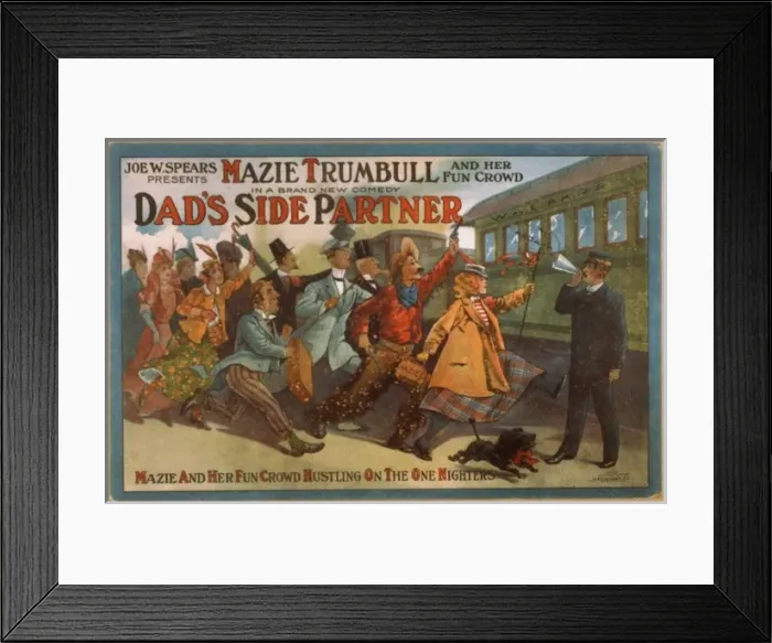 Framed Print : Joe W. Spears presents Mazie Trumbull and her fun crowd in a Framed Print : Joe W. Spears presents Mazie Trumbull and her fun crowd in a