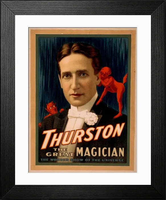 Framed Print : Thurston the great magician the wonder show of the universe Framed Print : Thurston the great magician the wonder show of the universe