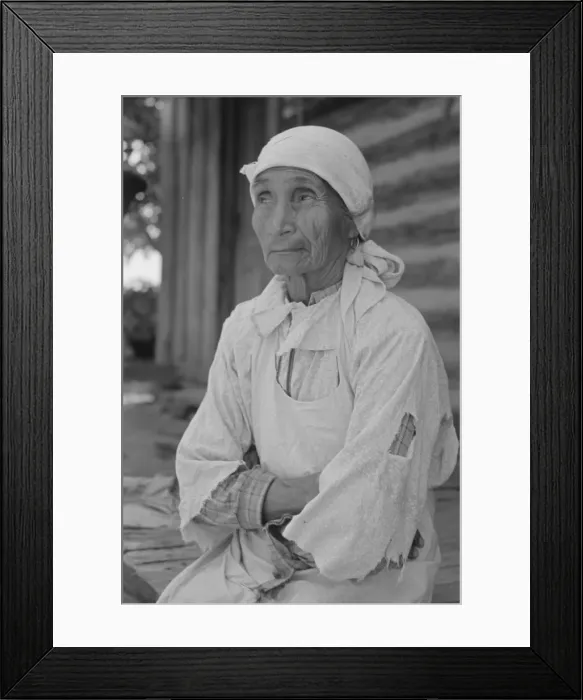 Framed Print : Indian woman, wife of farmer, McIntosh County, Oklahoma Framed Print : Indian woman, wife of farmer, McIntosh County, Oklahoma