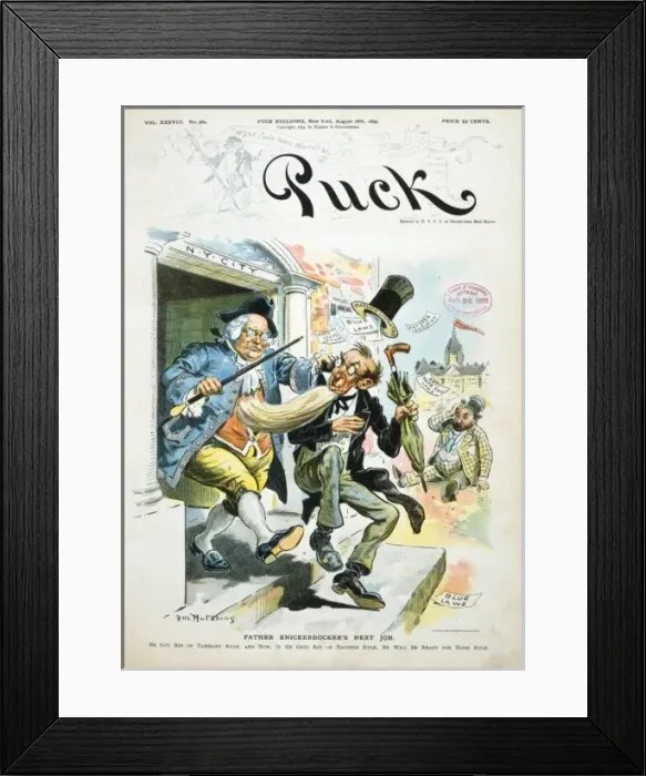 Framed Print : Father Knickerbockers next job - He got rid of Tammany Rule Framed Print : Father Knickerbockers next job - He got rid of Tammany Rule
