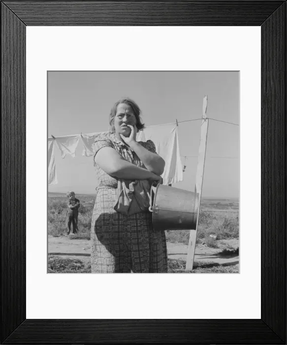 Framed Print : Sign on camp site opposite potato packing sheds. Tulelake, S Framed Print : Sign on camp site opposite potato packing sheds. Tulelake, S