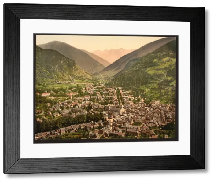 Framed Print : General view, Luchon, Pyrenees, France Framed Print : General view, Luchon, Pyrenees, France