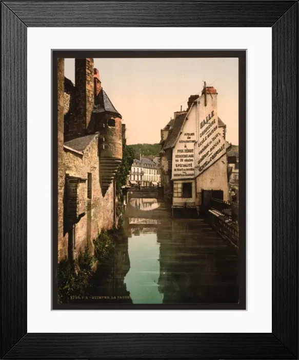 Framed Print : The footbridge of the Steir, Quimper, France Framed Print : The footbridge of the Steir, Quimper, France
