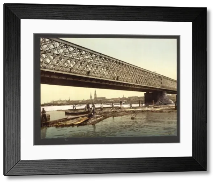 Framed Print : Railway bridge, Riga, Russia, (i. e. Latvia) Framed Print : Railway bridge, Riga, Russia, (i. e. Latvia)