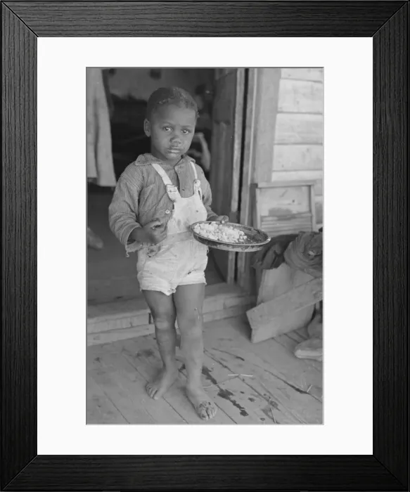 Framed Print : Child of sharecropper, Southeast Missouri Farms Framed Print : Child of sharecropper, Southeast Missouri Farms
