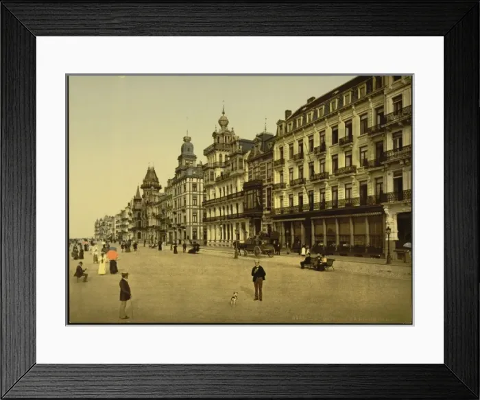 Framed Print : The embankment, Ostend, Belgium Framed Print : The embankment, Ostend, Belgium
