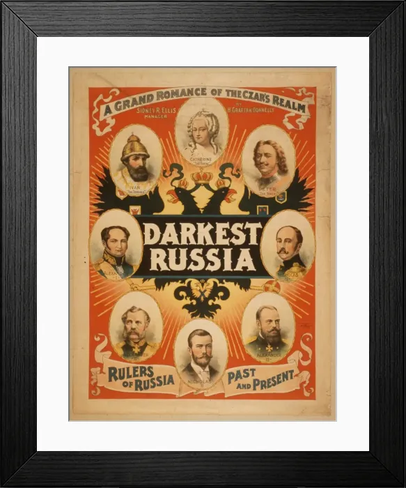 Framed Print : Darkest Russia a grand romance of the Czars realm Framed Print : Darkest Russia a grand romance of the Czars realm