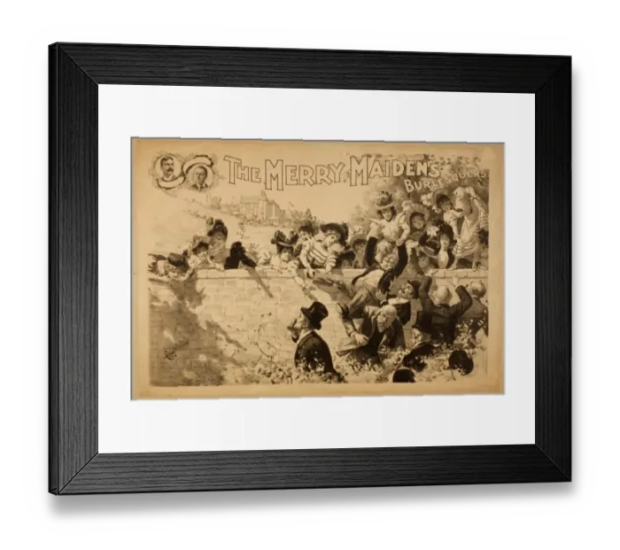Framed Print : The Merry Maidens Burlesquers Framed Print : The Merry Maidens Burlesquers