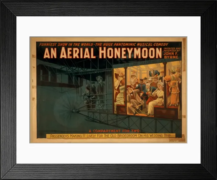 Framed Print : An Aerial honeymoon invented and patented by John F. Byrne Framed Print : An Aerial honeymoon invented and patented by John F. Byrne
