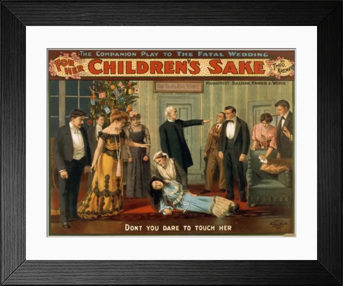 Framed Print : For her childrens sake by Theo. Kremer : the companion play Framed Print : For her childrens sake by Theo. Kremer : the companion play