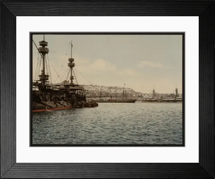 Framed Print : With war ships, Algiers, Algeria Framed Print : With war ships, Algiers, Algeria