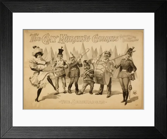 Framed Print : The Gay Morning Glories Vaudevillers & Burlesquers The Gay M Framed Print : The Gay Morning Glories Vaudevillers & Burlesquers The Gay M