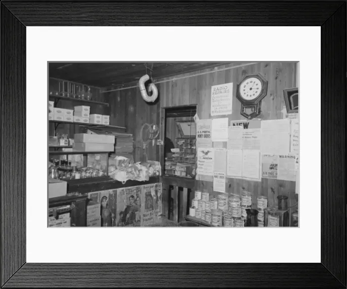 Framed Print : Corner of general store, Olga, Louisiana Framed Print : Corner of general store, Olga, Louisiana