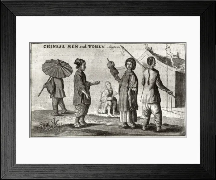 Framed Print : Chinese men and women labeled Rusticks Framed Print : Chinese men and women labeled Rusticks