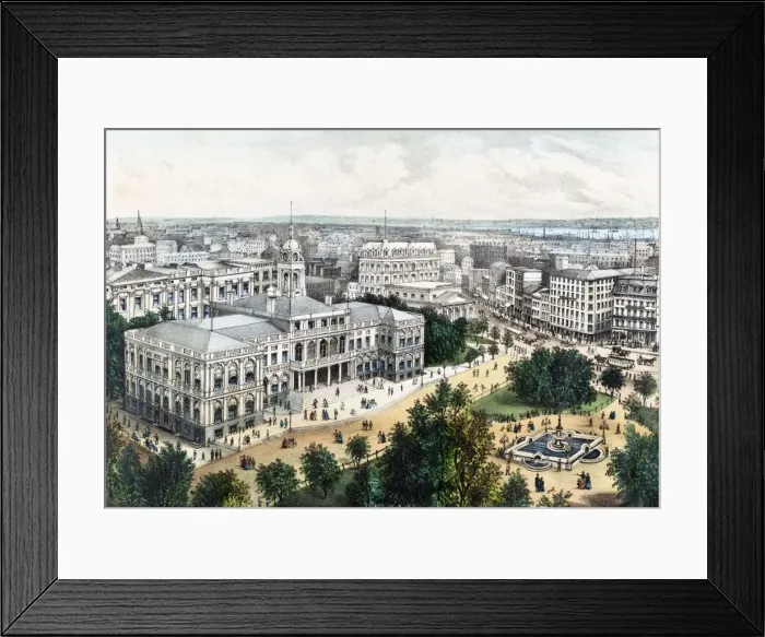 Framed Print : City Hall and Vicinity. New York City Framed Print : City Hall and Vicinity. New York City
