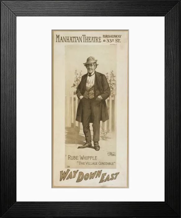 Framed Print : Rube Whipple in Way down East Framed Print : Rube Whipple in Way down East