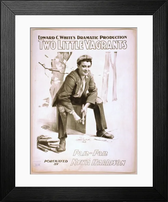 Framed Print : Edward C. Whites dramatic production, Two little vagrants Framed Print : Edward C. Whites dramatic production, Two little vagrants