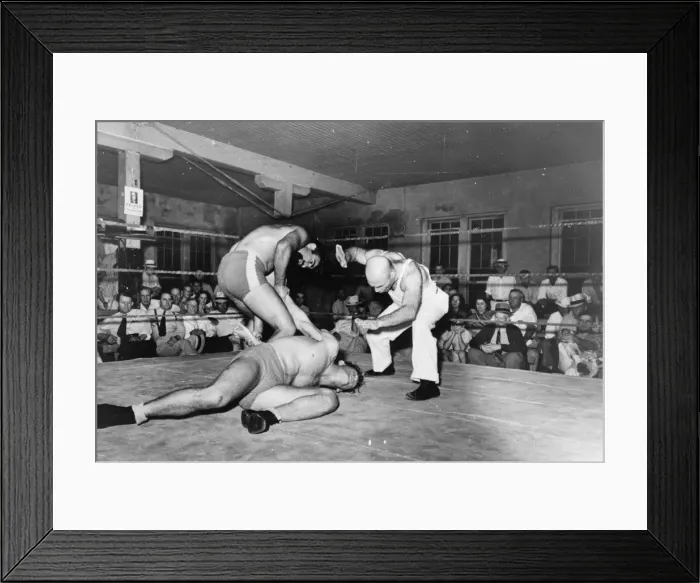 Framed Print : Wrestling match sponsored by American Legion, Sikeston, Miss Framed Print : Wrestling match sponsored by American Legion, Sikeston, Miss