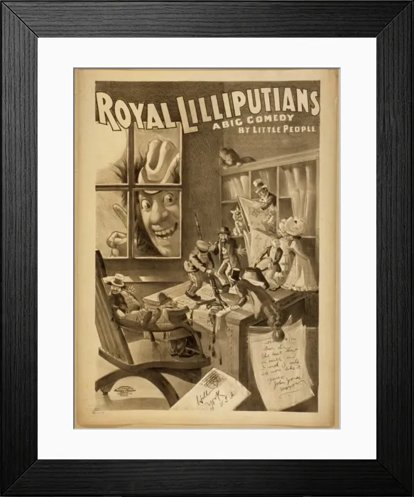 Framed Print : Royal Lilliputians a big comedy by little people Framed Print : Royal Lilliputians a big comedy by little people
