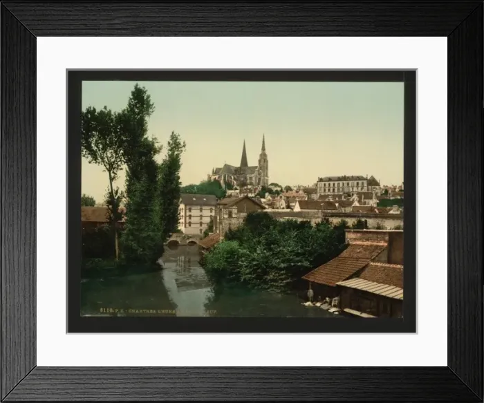 Framed Print : The Eure and new bridge, Chartres, France Framed Print : The Eure and new bridge, Chartres, France