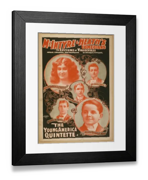 Framed Print : McIntyre & Heaths Comedians the epitome of vaudeville McInt Framed Print : McIntyre & Heaths Comedians the epitome of vaudeville McInt